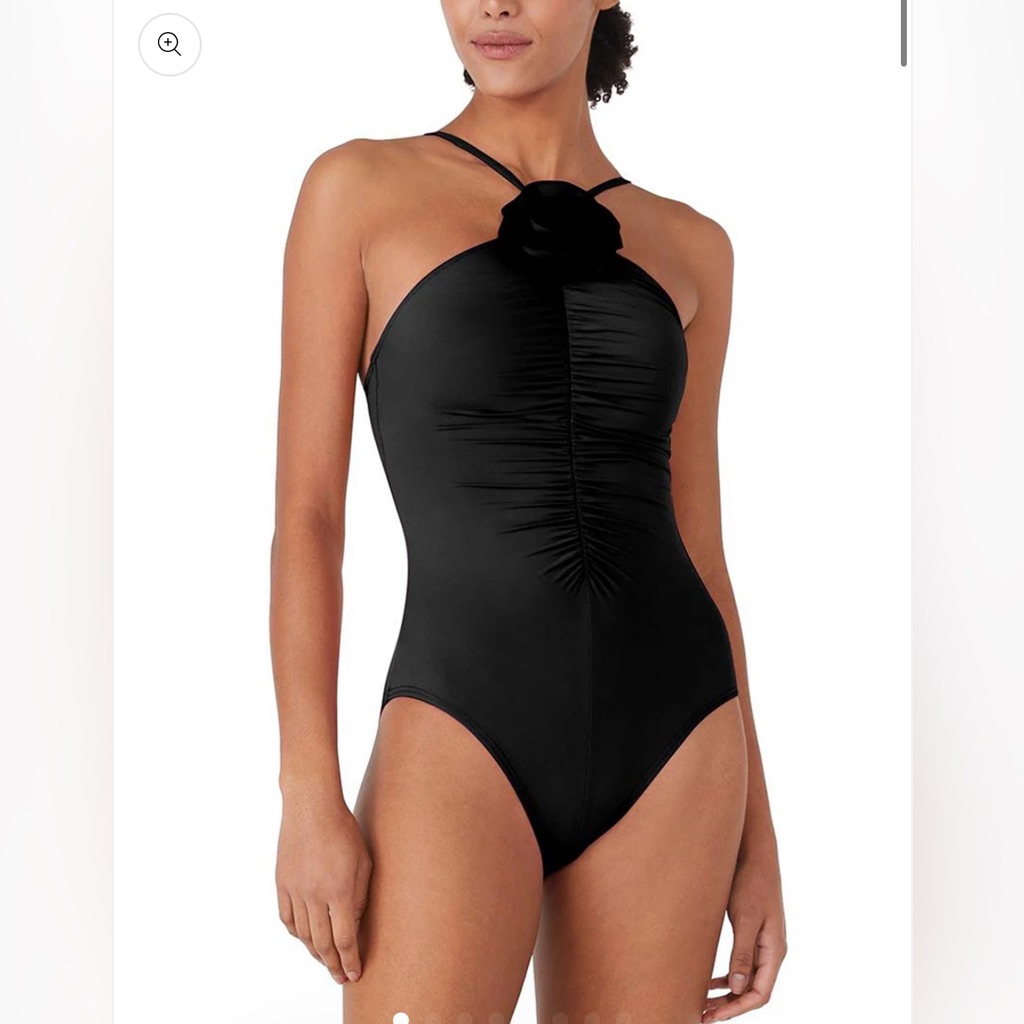 Kate Spade New York High Neck One Piece Swimsuit - Rosette Solids